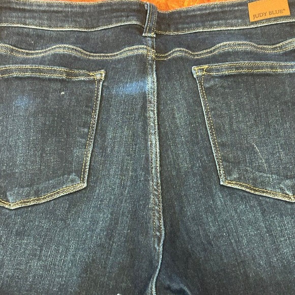 Judy Blue Hi Rise Skinny Jeans Womens 13/31 JB82253 Dark Wash Stretch Whiskered - Picture 3 of 9